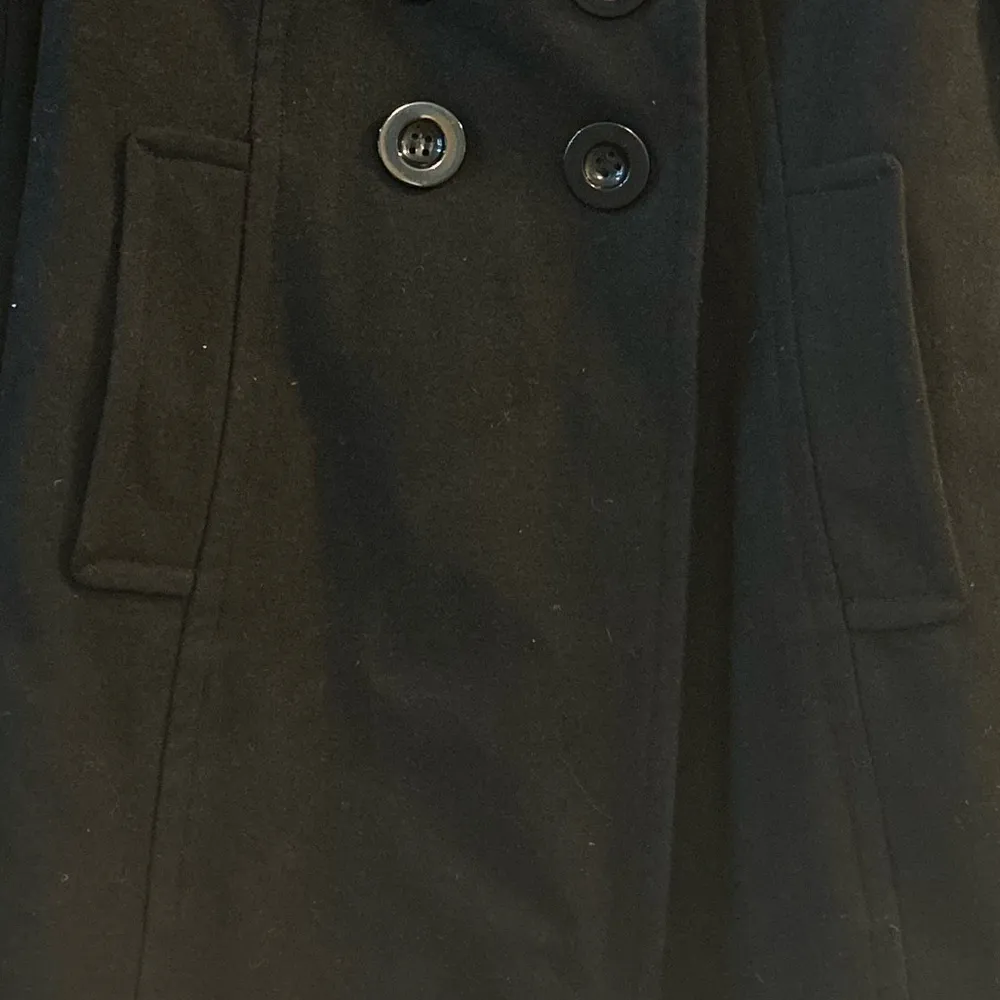 Ann Taylor  Wool Blend Black Doublebreasted Pea Coat-Size XSP - Image 3