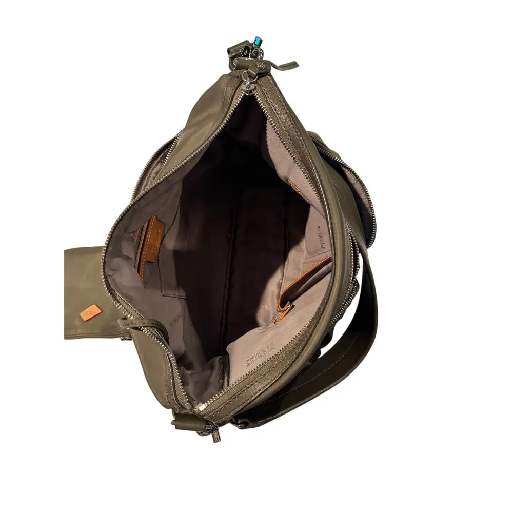 MZ WALLACE Haley Bedford Shoulder Bag in Olive Green - Image 5