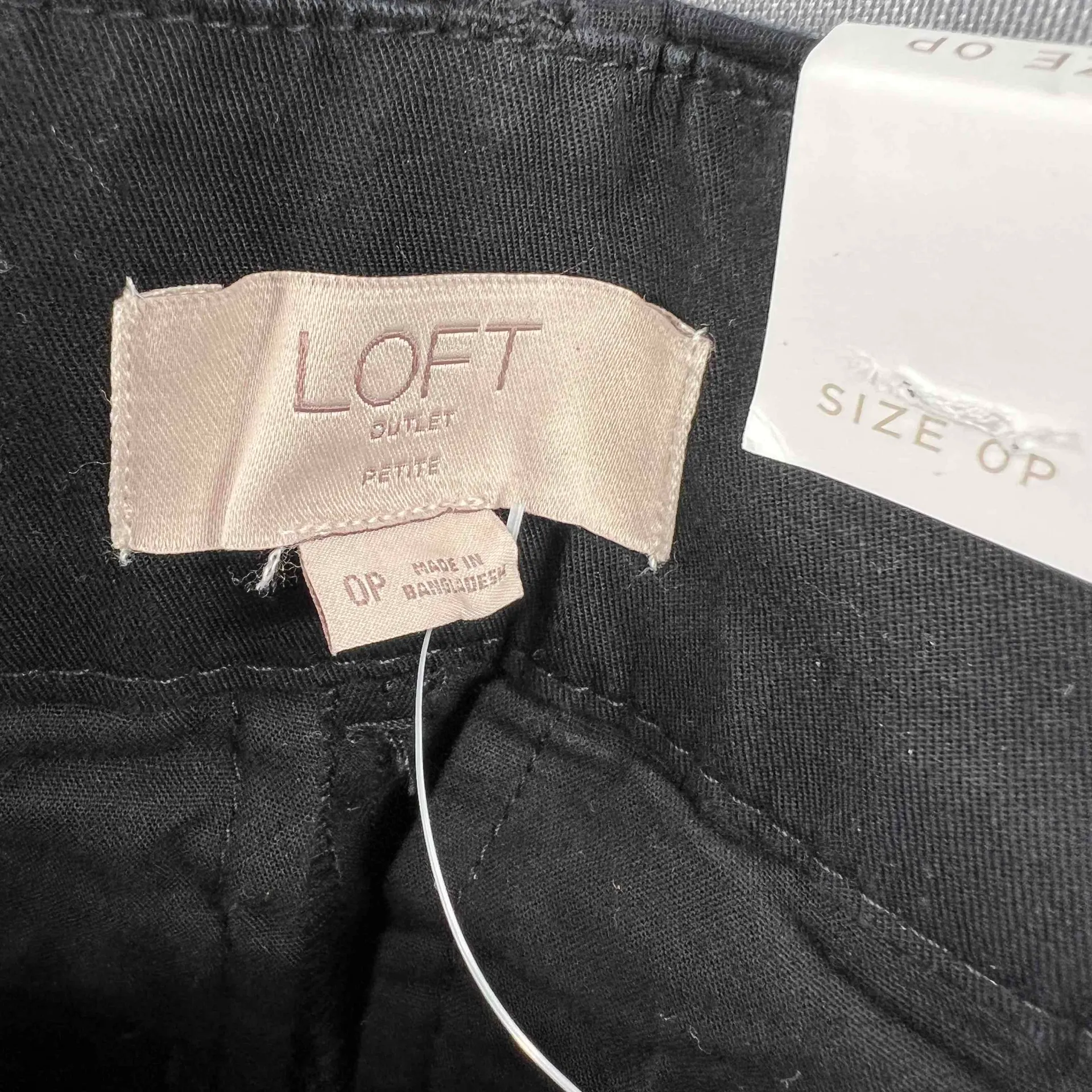 Loft‎ Black Original Crop Pant Straight Leg Cotton Womens Petite 0P - Image 6