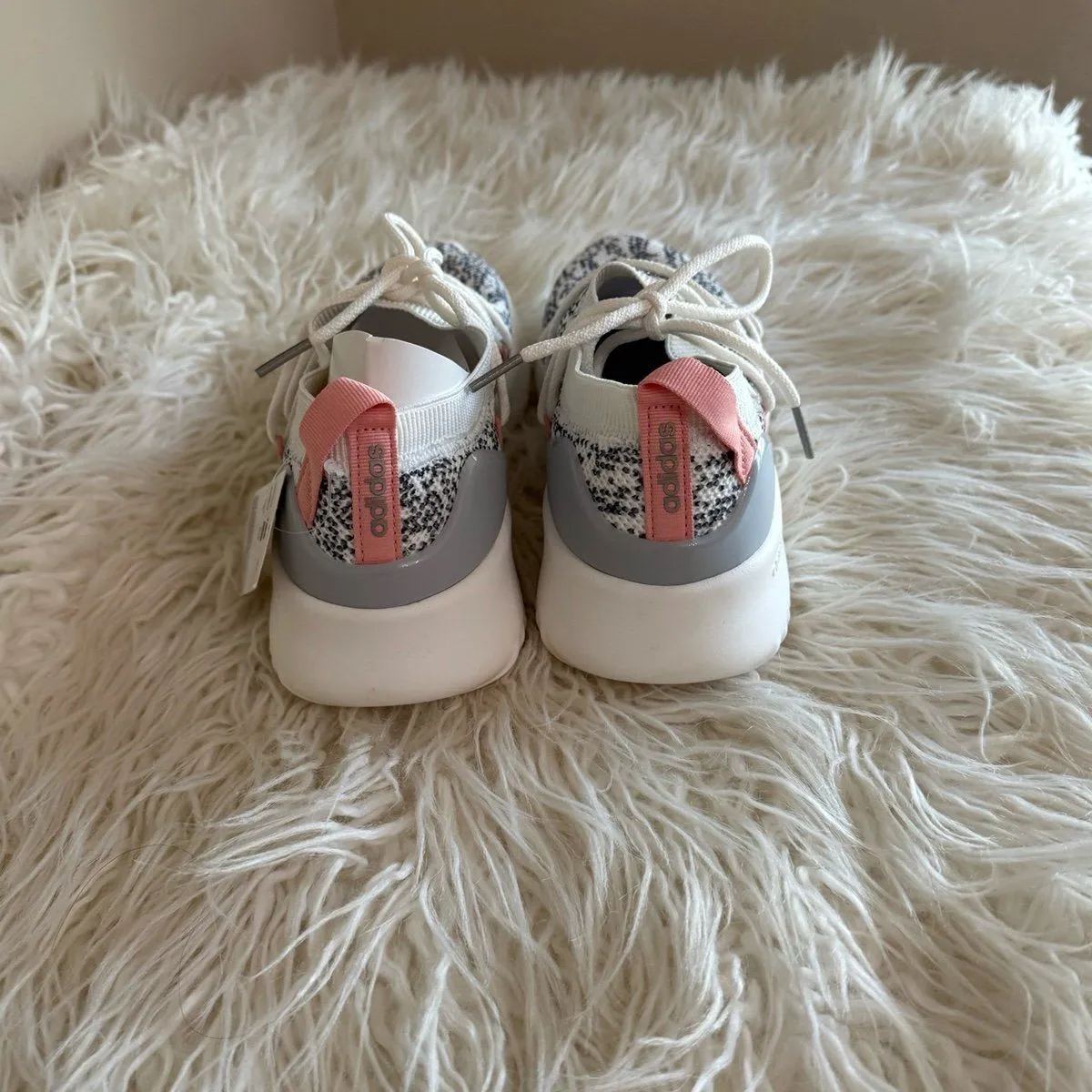 adidas Ultimamotion Running Shoes Cloud White/Grey/Dust Pink Size 8.5 F34533 - Image 8