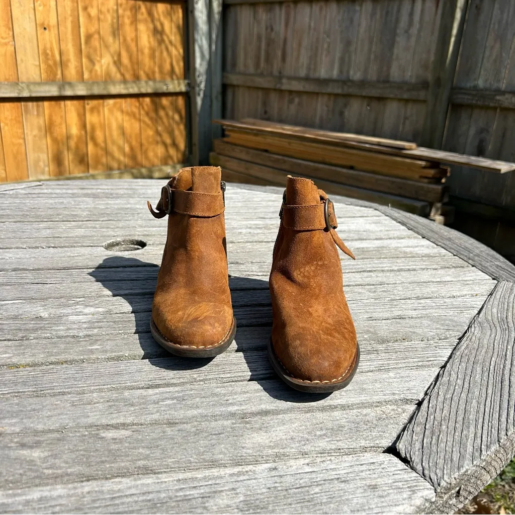 Born Børn‎ Morocco Bootie, Leather Suede, Brown Zip Boot, Size 7 - Image 4
