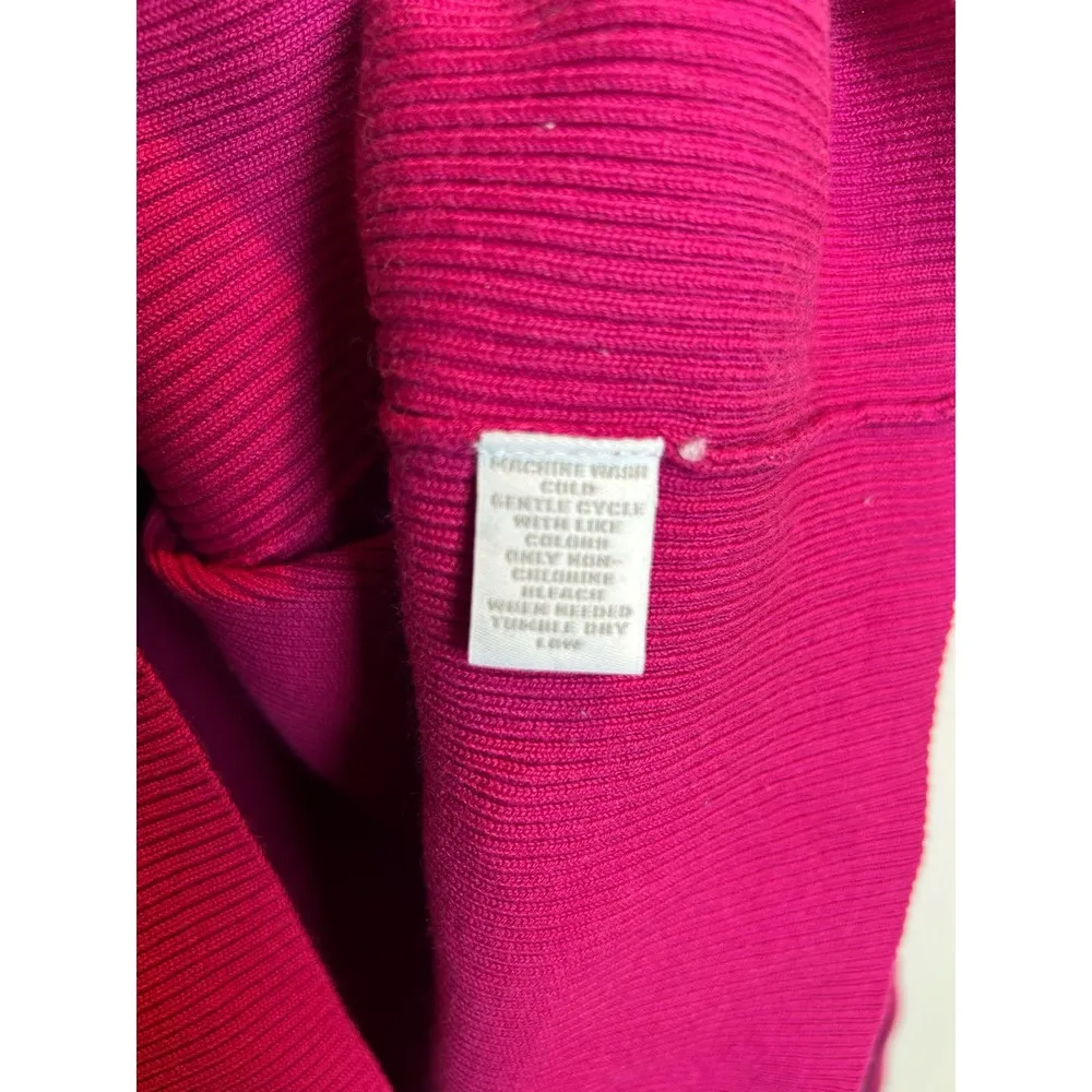 Charter Club Pink Ribbed Mockneck Sweater Size Medium Petite Classic - Image 4