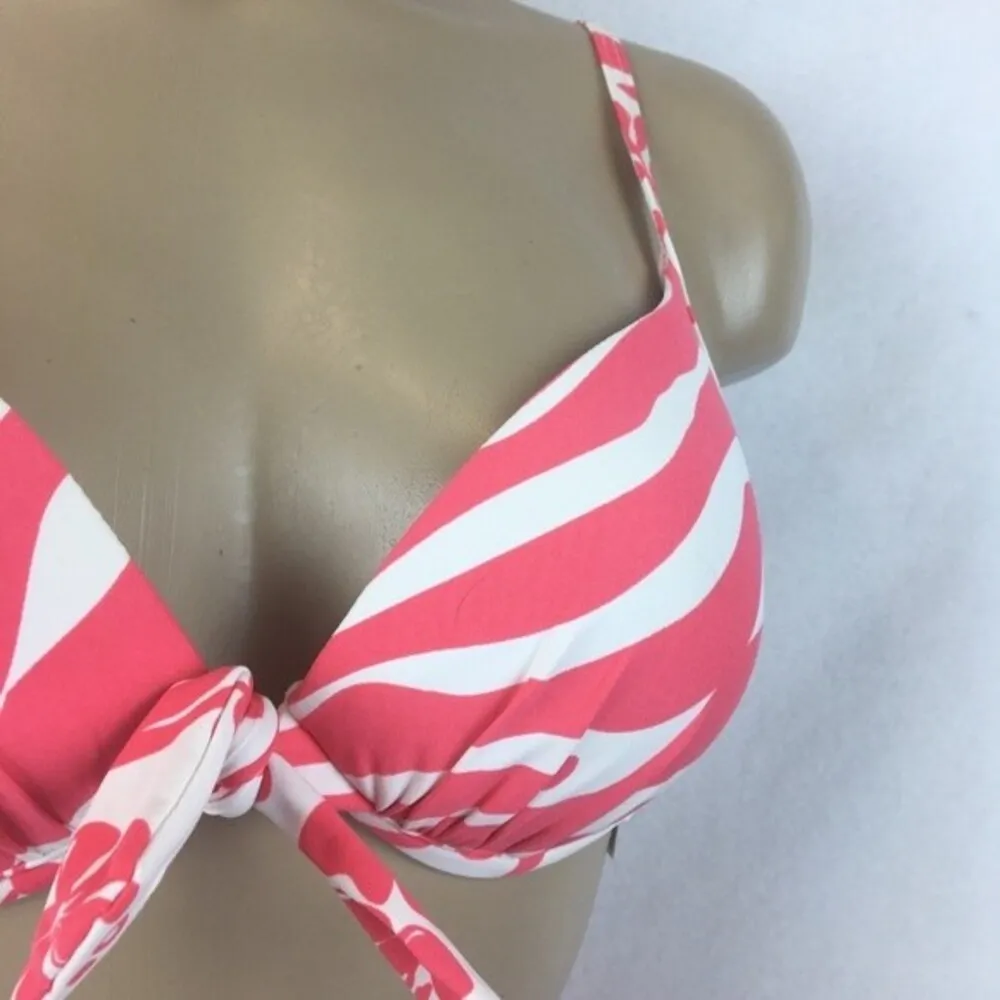 Athena Orange & White Print Bikini 2 Piece Swim Suit 8 - Image 5