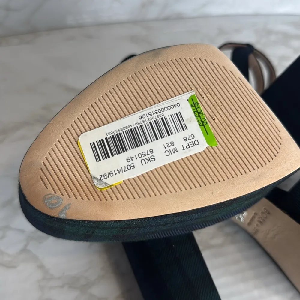 Antonio Melani x Born on Fifth Liv Tartan Plaid Closed Toe Platform heel 9.5M - Image 12