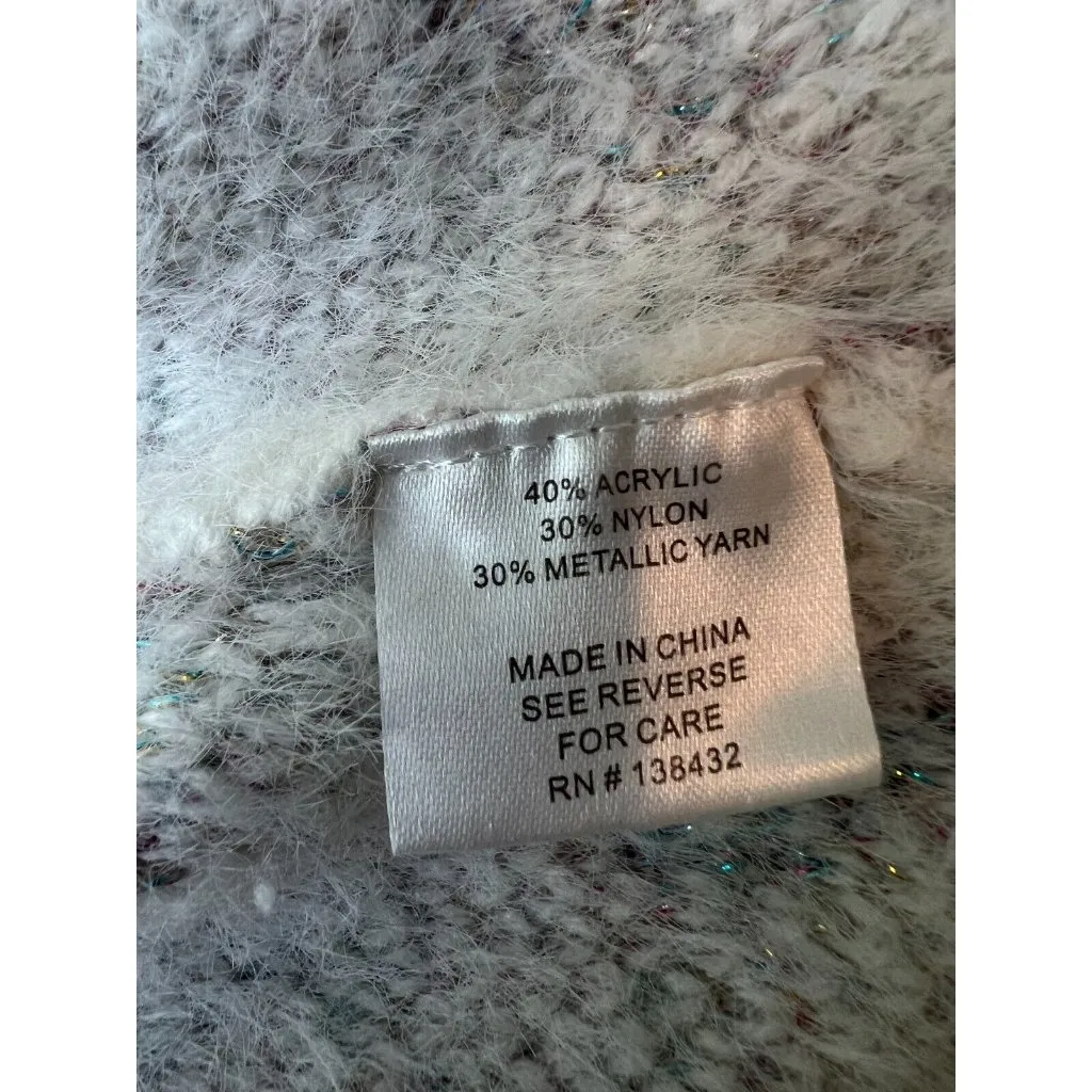 ModCloth Tinsel Ugly Christmas‎ Sweater Small Pullover Fuzzy Dot Knit Womens - Image 6