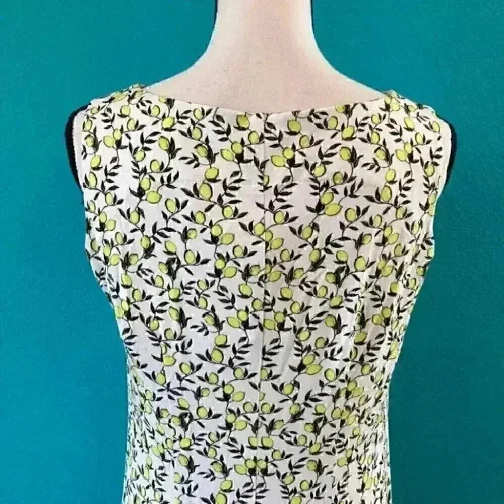 ⭐️ New with tags du Milde lemon print dress in size medium Yellow - Image 5