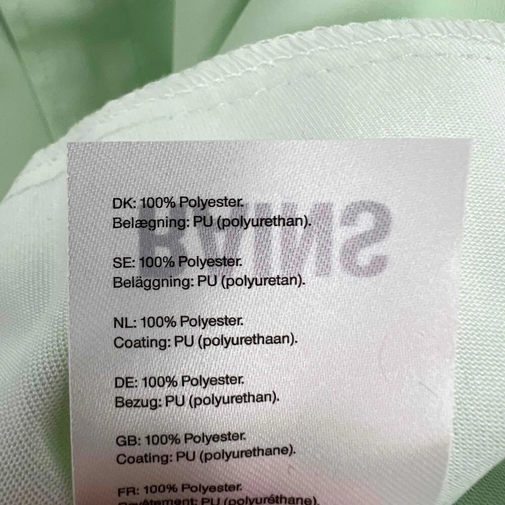 RAINS Mineral Green Long Jacket Hooded Snap Closure Waterproof Women's XS New - Image 7