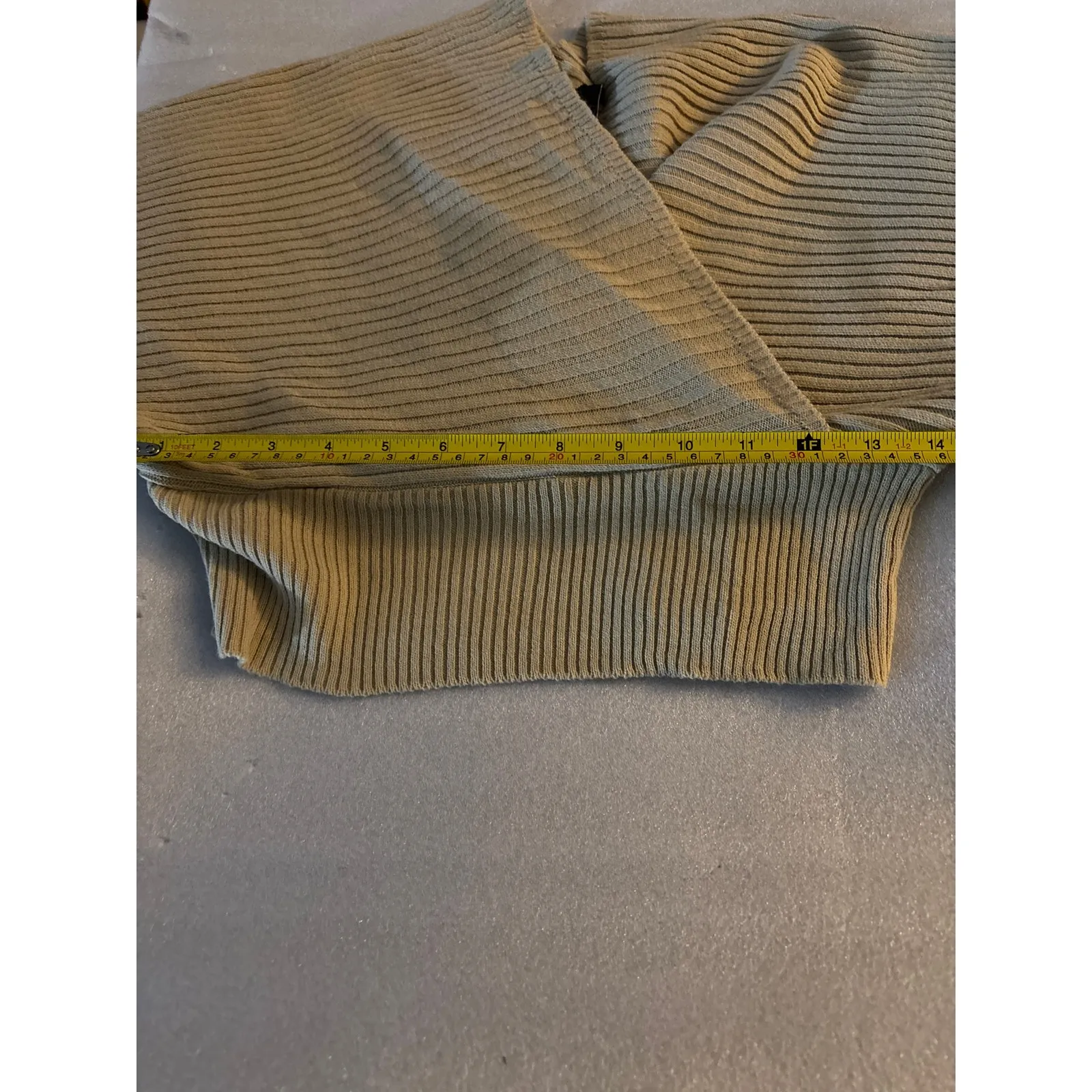 PrettyLittleThing Stone Wrap Off Shoulder Jumper Sweater M NEW Cozycore Comfy - Image 5