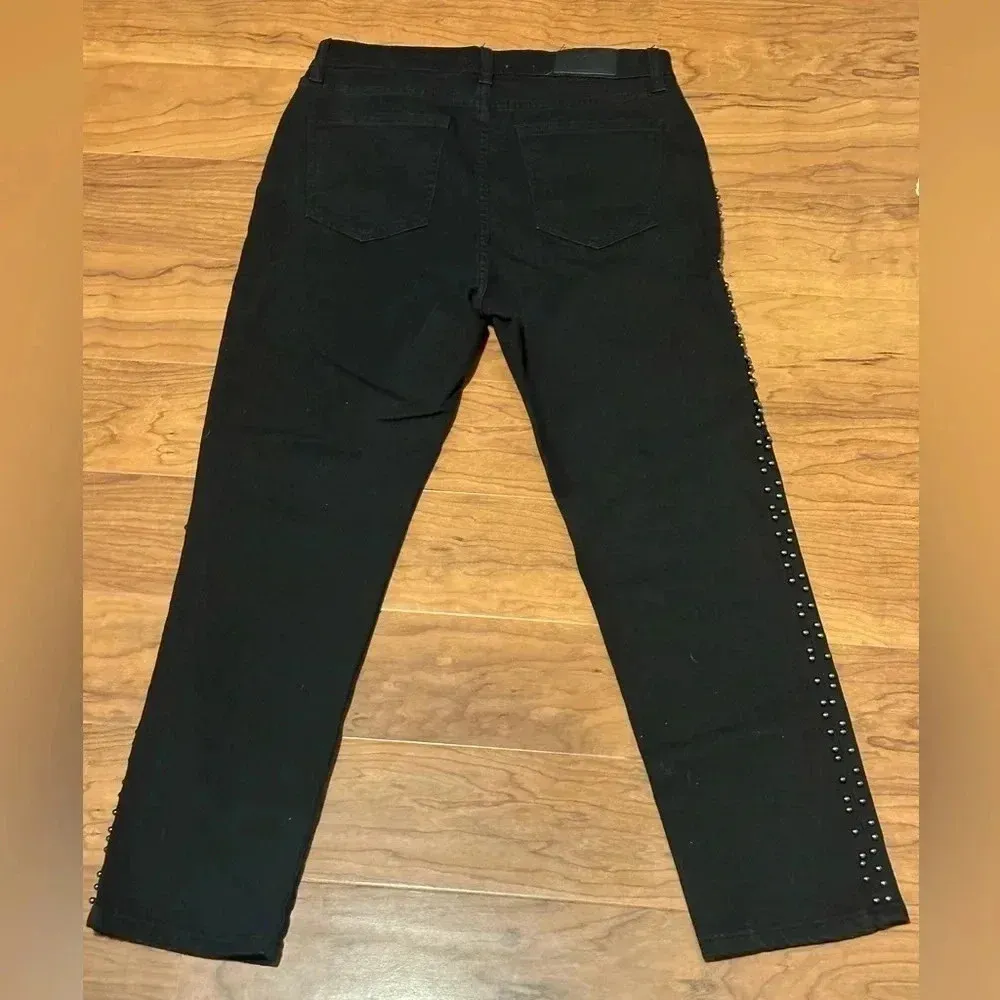 PISTOLA Black Straight Leg Studded Jeans Women’s 30 - Image 3