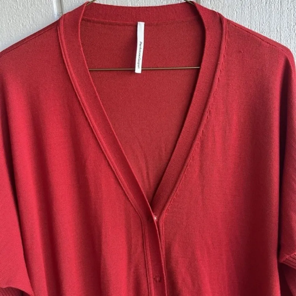 Fuzzi PierAntonio Gaspari Virgin Wool Cardigan in‎ Red Size 42 - Image 2