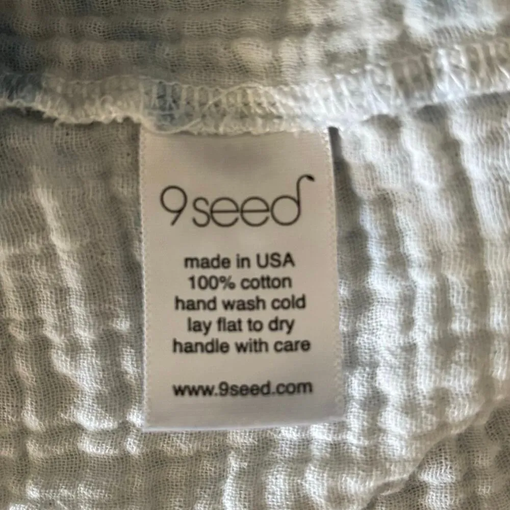 9Seed 9 Seed Marrakesh Dashiki Tie Dye Coverup Tunic Top Gauze Flowy Made in USA White - Image 4