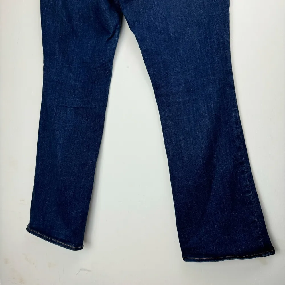 American Eagle Curvy Skinny Kick High Waisted Jeans Sz 12 SHORT Dark Wash - Image 13