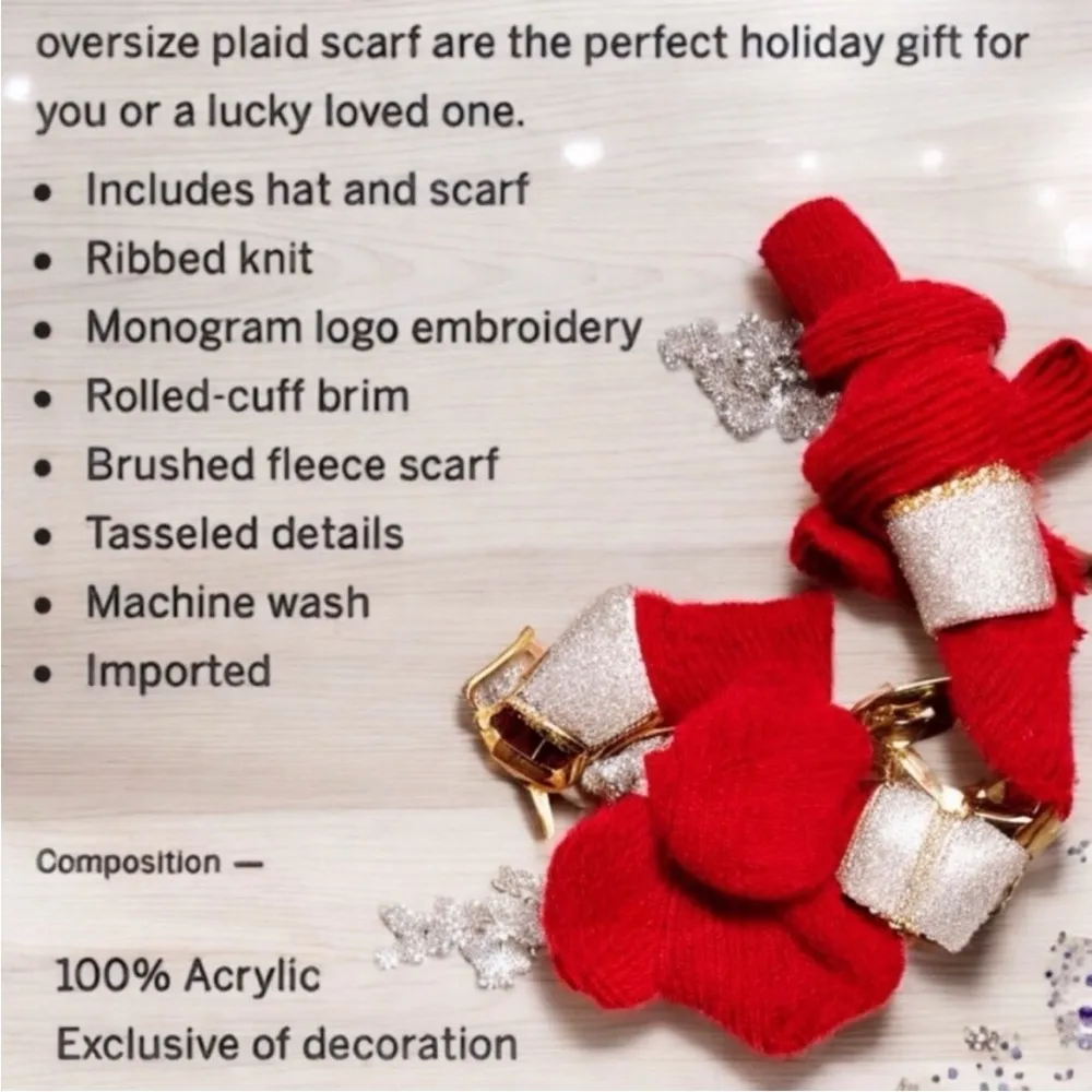 Victoria secret hat and scarf set - Image 4