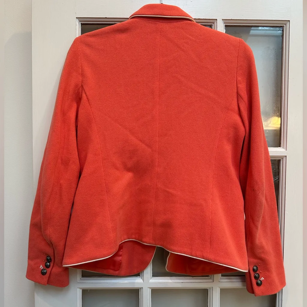 Vintage GAP Y2K The Academy Blazer Single Breasted Jacket Fire Coral Size 6 S - Image 6