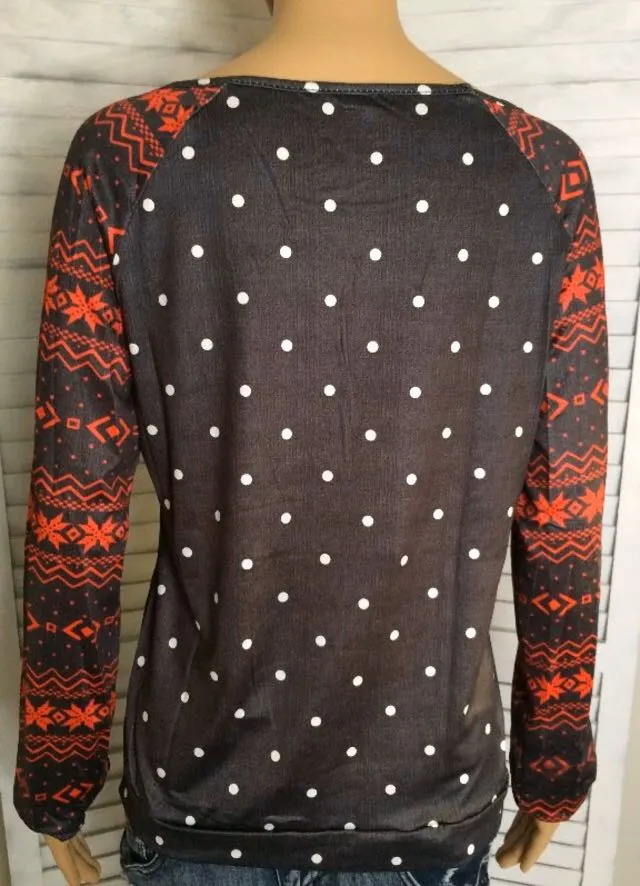 Snowflake Blouse Gray Size XL - Image 3