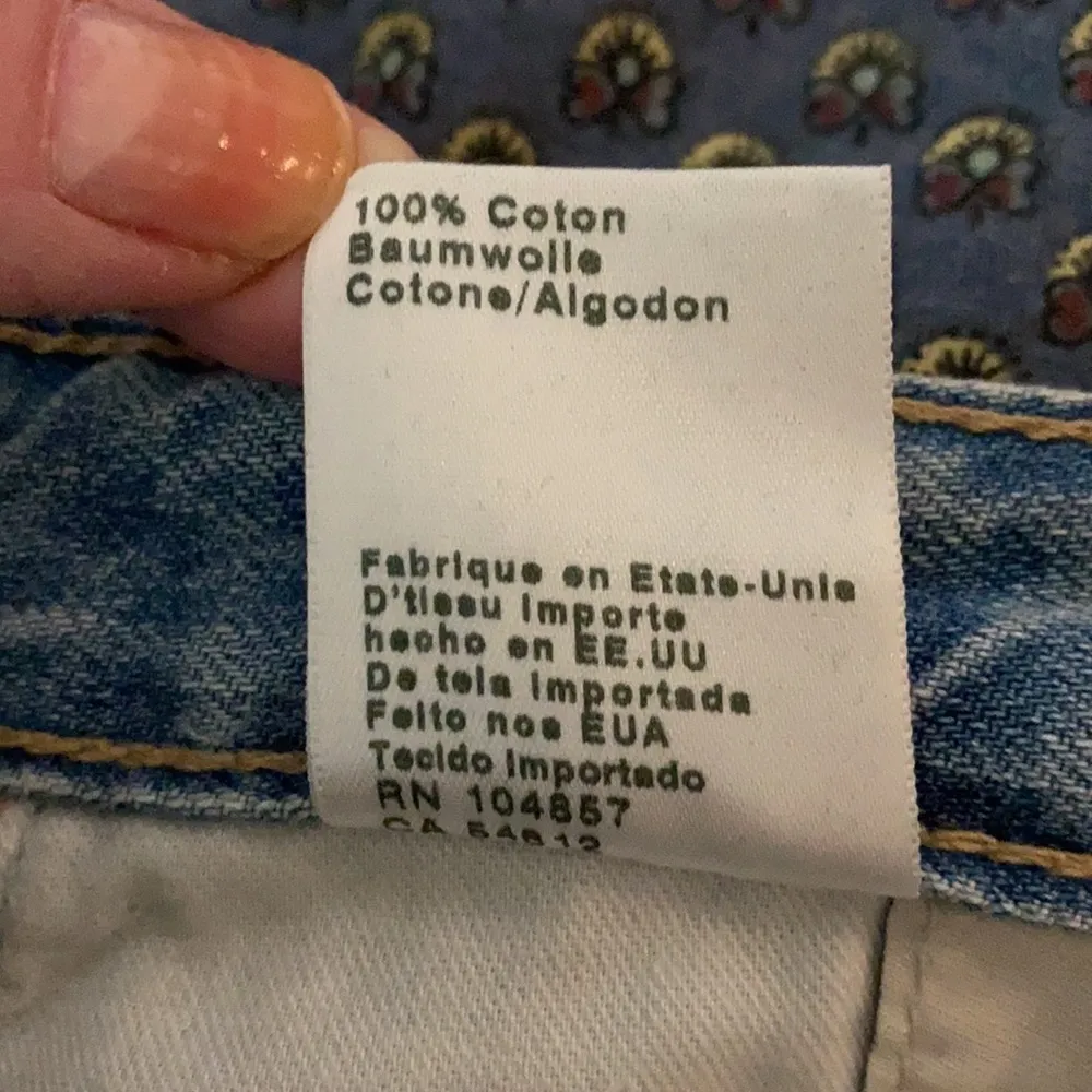 AG-ED denim The Isabelle high rise straight crop distressed light wash j… - Image 6