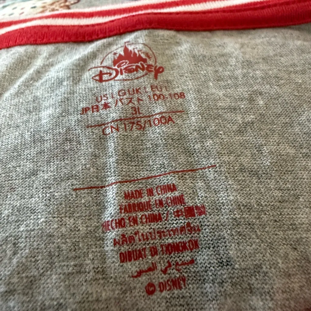 Disney Pajama Top Shirt Holiday Christmas Cocoa Desserts Mickey Minnie Mouse NWT - Image 2