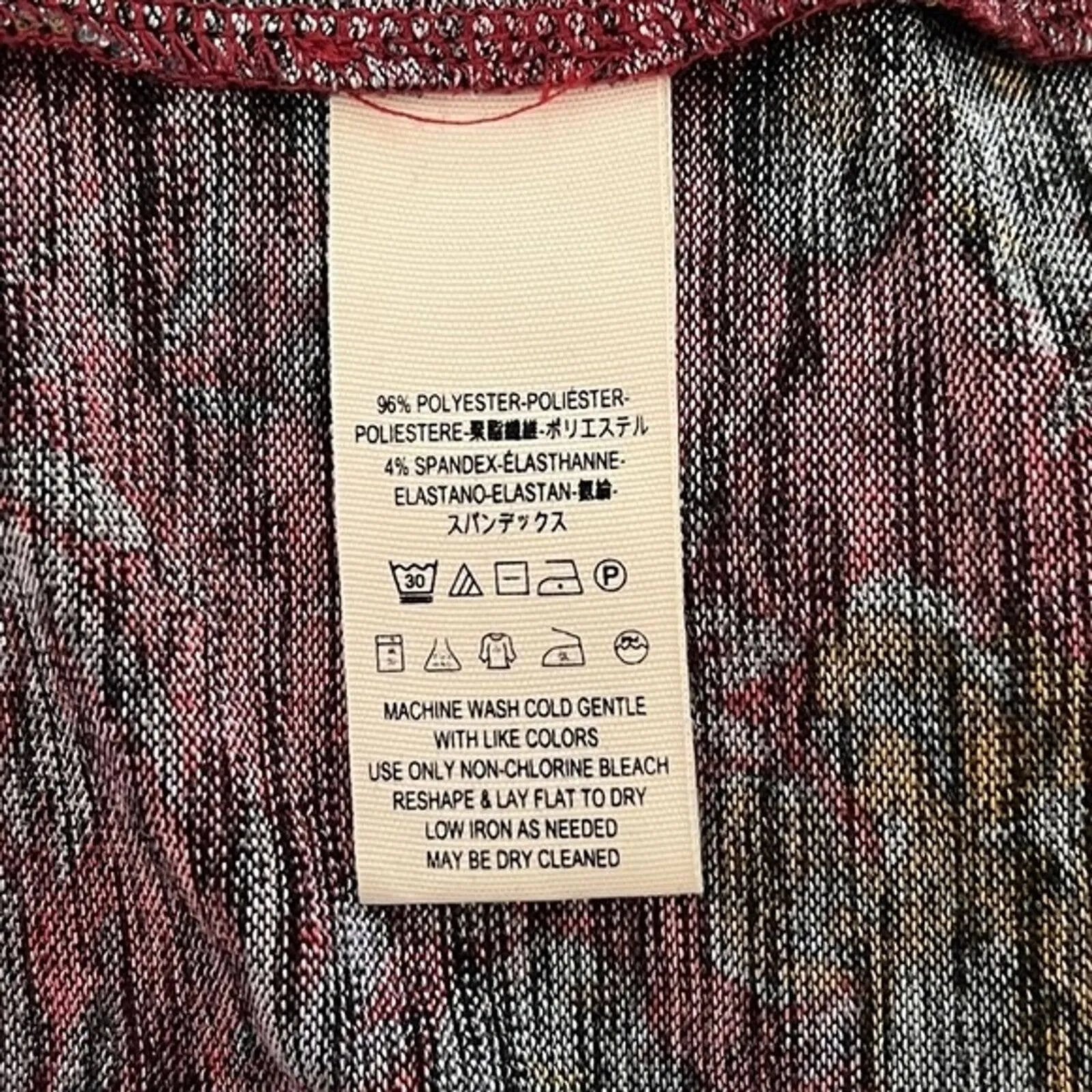 Free People Shirt Womens Small Red Floral Dock Street Blouse Ruffle Boho Peasant - Image 7