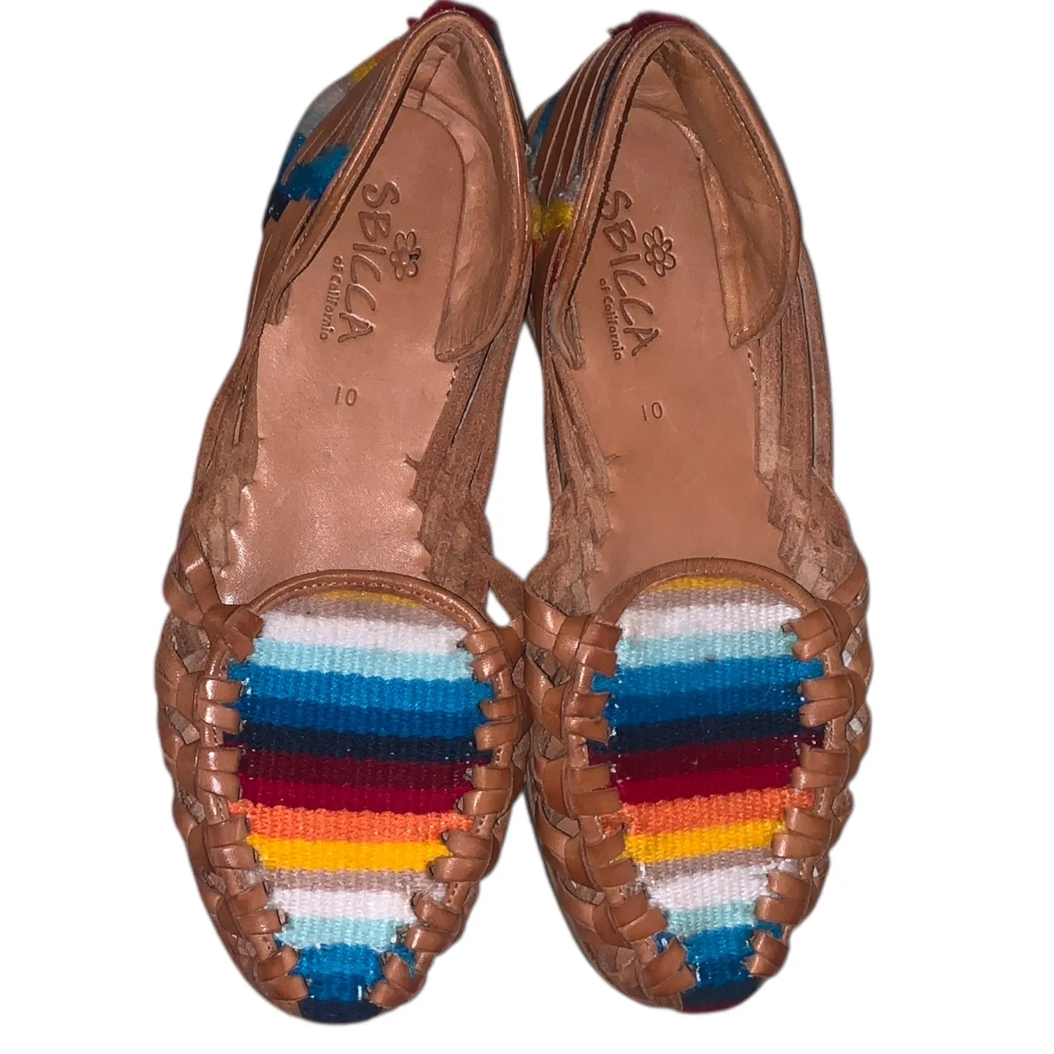 Sbicca Colorful Huarache Women’s Flats Leather Hand Woven 10 - Image 6