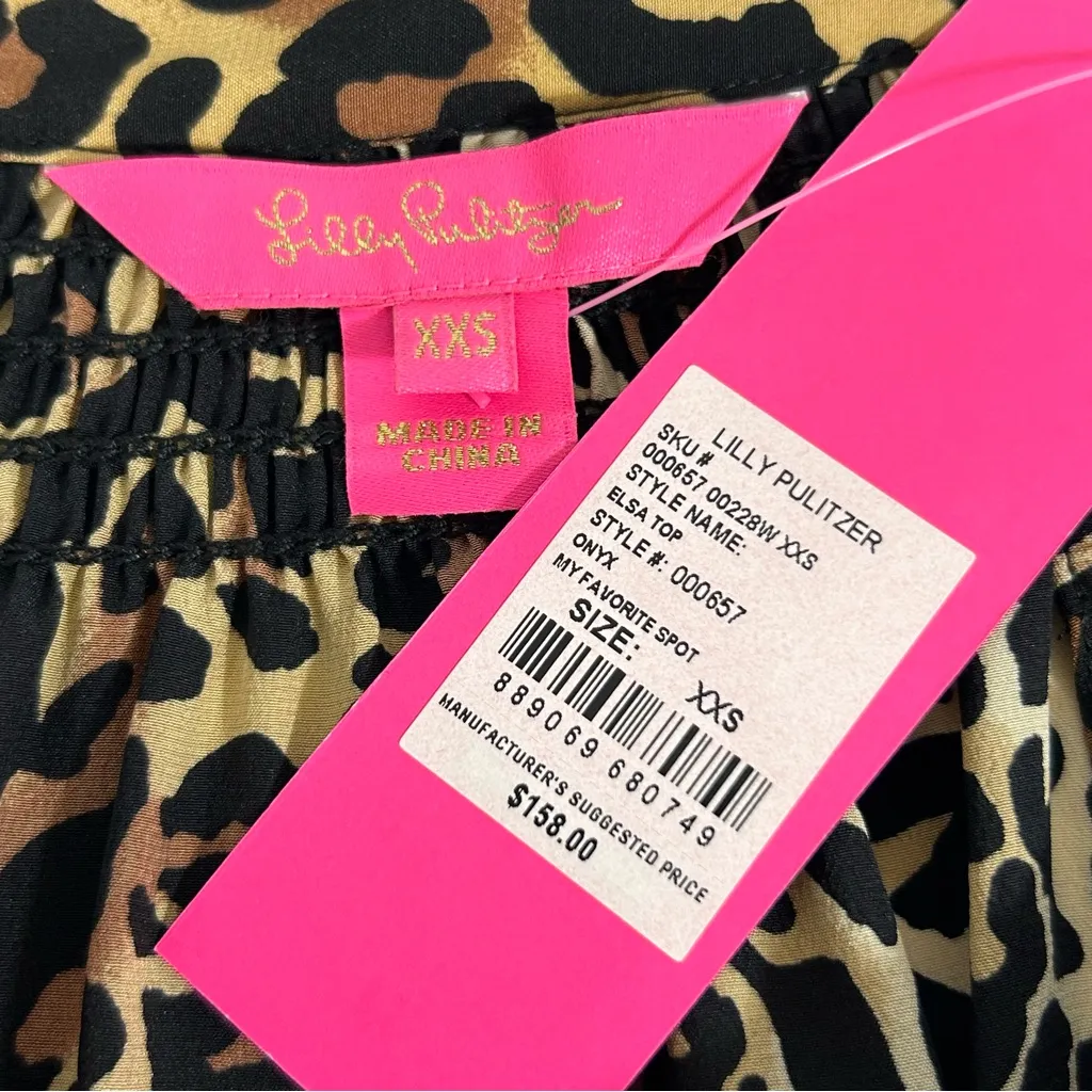 Lilly Pulitzer Elsa My Favorite Spot Silk Blouse Size XXS NWT - Image 11