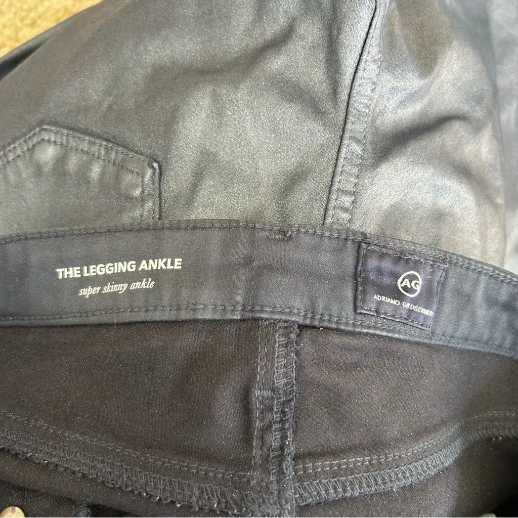 NWOT AG Adriano Goldschmied Shimmery Legging Ankle Super Skinny Pants Size 27 - Image 5