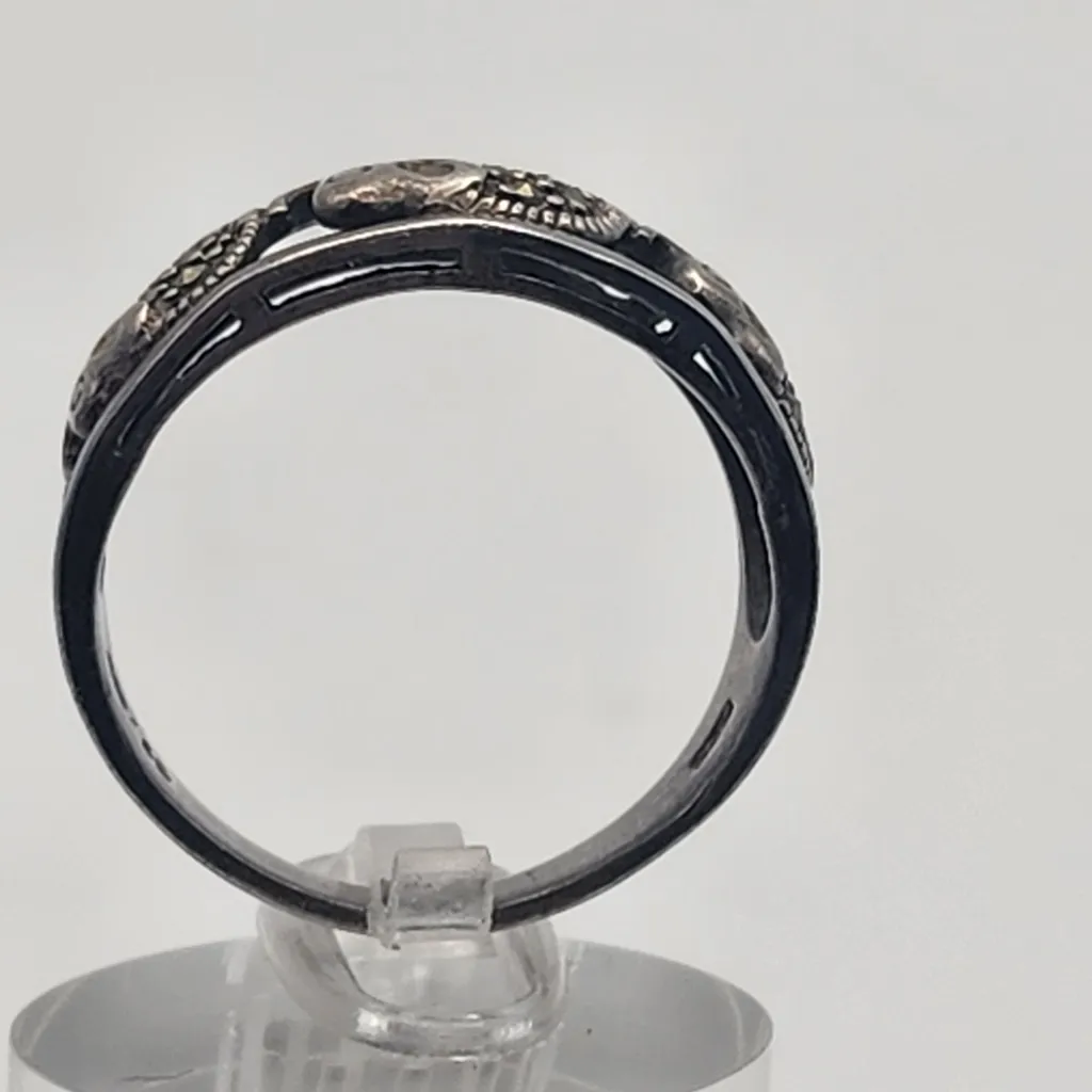 Nevada Silver Mine Sterling Silver & Marcasite Elephant Ring (11) - Image 5