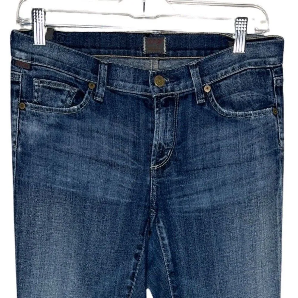 Citizens of Humanity Jeans Women 6 28 Blue Elson Medium Rise Straight Whiskering - Image 3
