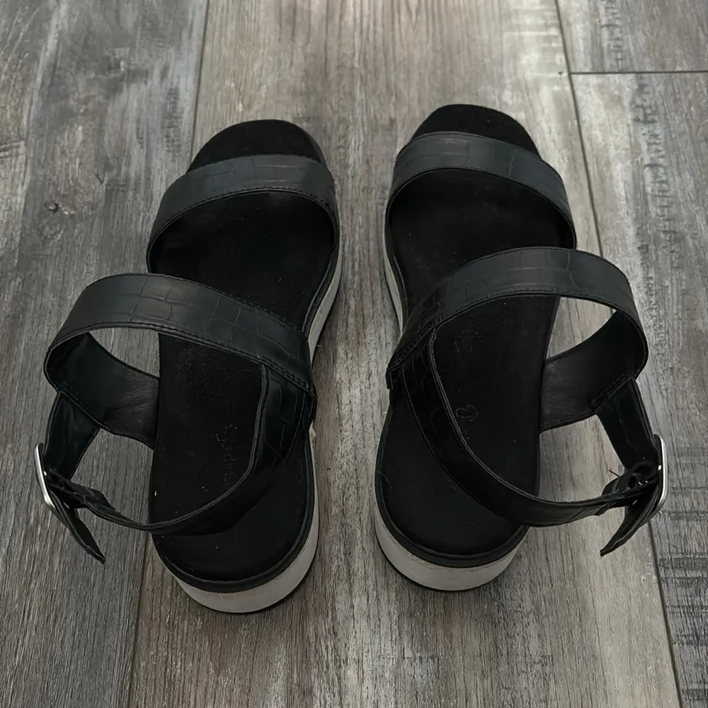 Baretraps black platform chunky sandals tachel shoes size 8 - Image 6