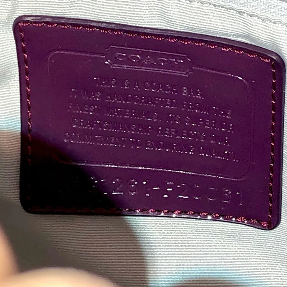 COACH POPPY Purple Jacquard Signature C Crossbody Shoulder Bag Top Zipper Close - Image 10