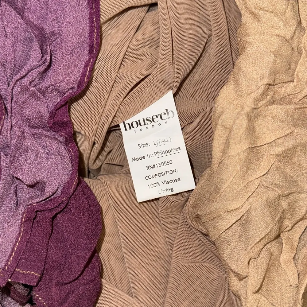 NWOT House of CB Sofie OMBRE MESH STRAPLESS MINI DRESS sz L Tall - Image 7