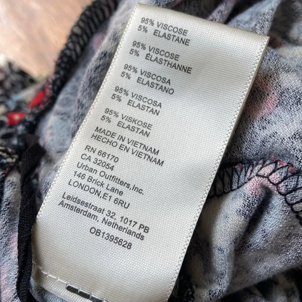 Free People Vibe Check One Piece Black Ditsy Shell Size Medium Boho - Image 12