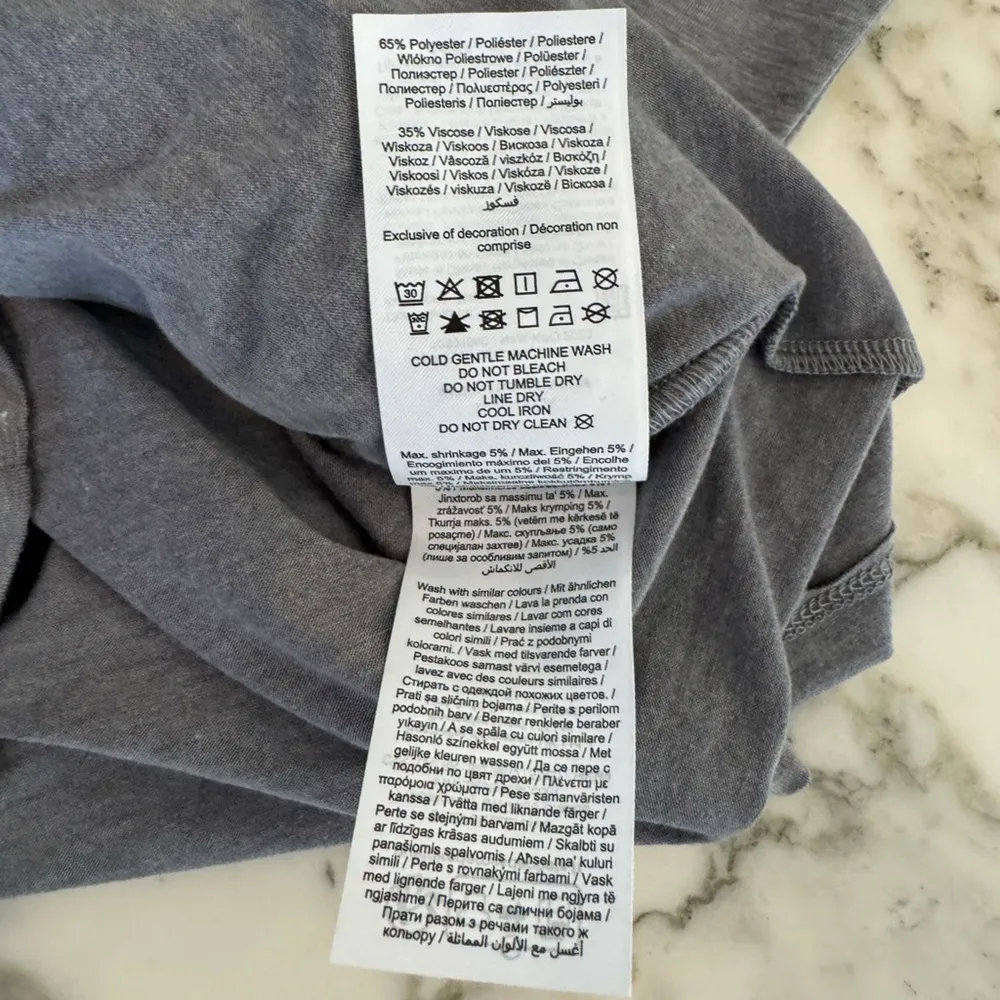 New Vero Moda Nelly Ruched Knit Top, Heather Gray, Sz. M but runs small - Image 12