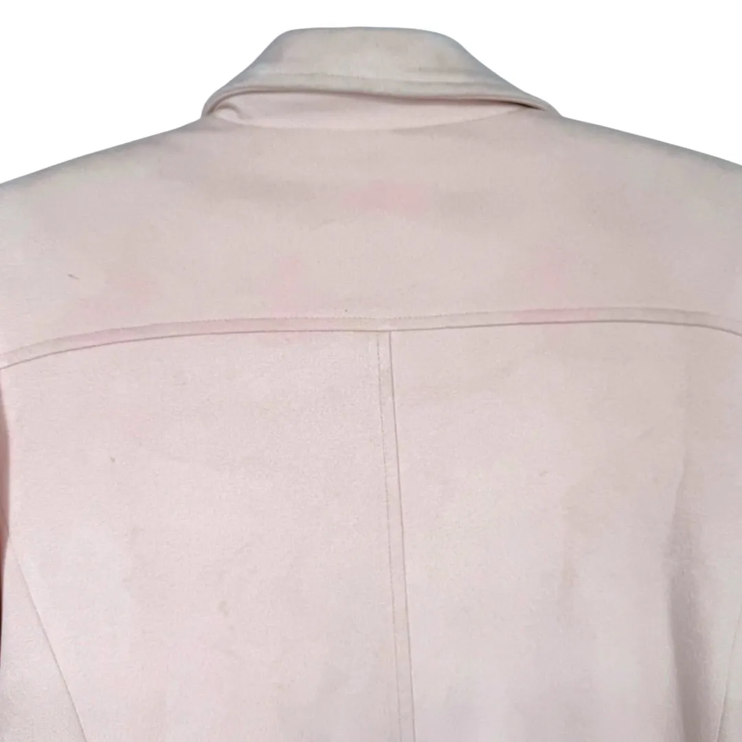 NWT LOVERS + FRIENDS Leon Moto Jacket Faux Suede Blush Pink Biker Style Sz Small - Image 8