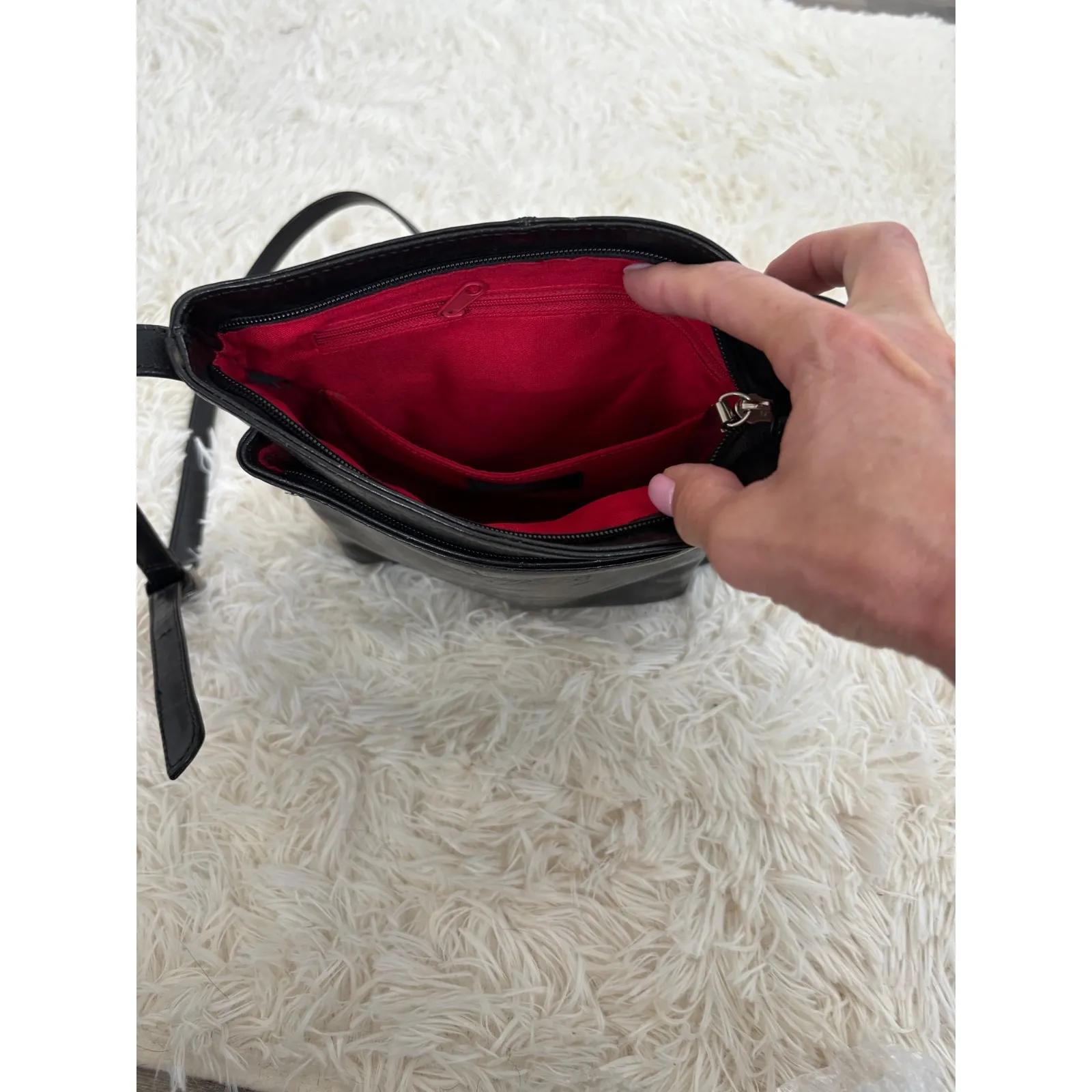 Hobo International High End ‎ Black Leather Crossbody Purse Classic Designer NEW - Image 4