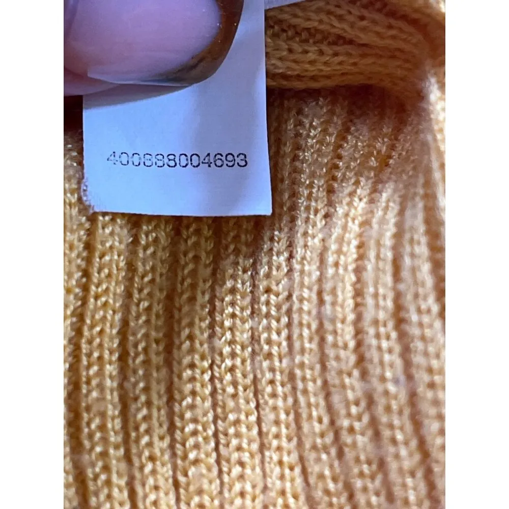 Croft & Barrow SKU 7731 Vintage Mustard Yellow Ribbed Knit Turtleneck Sweater Si - Image 14