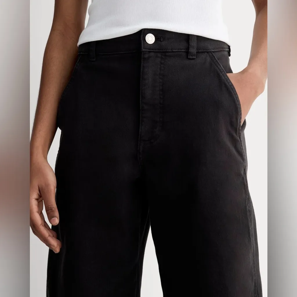Everlane The Utility Barrel Pant in Black, Size 6 - Image 3