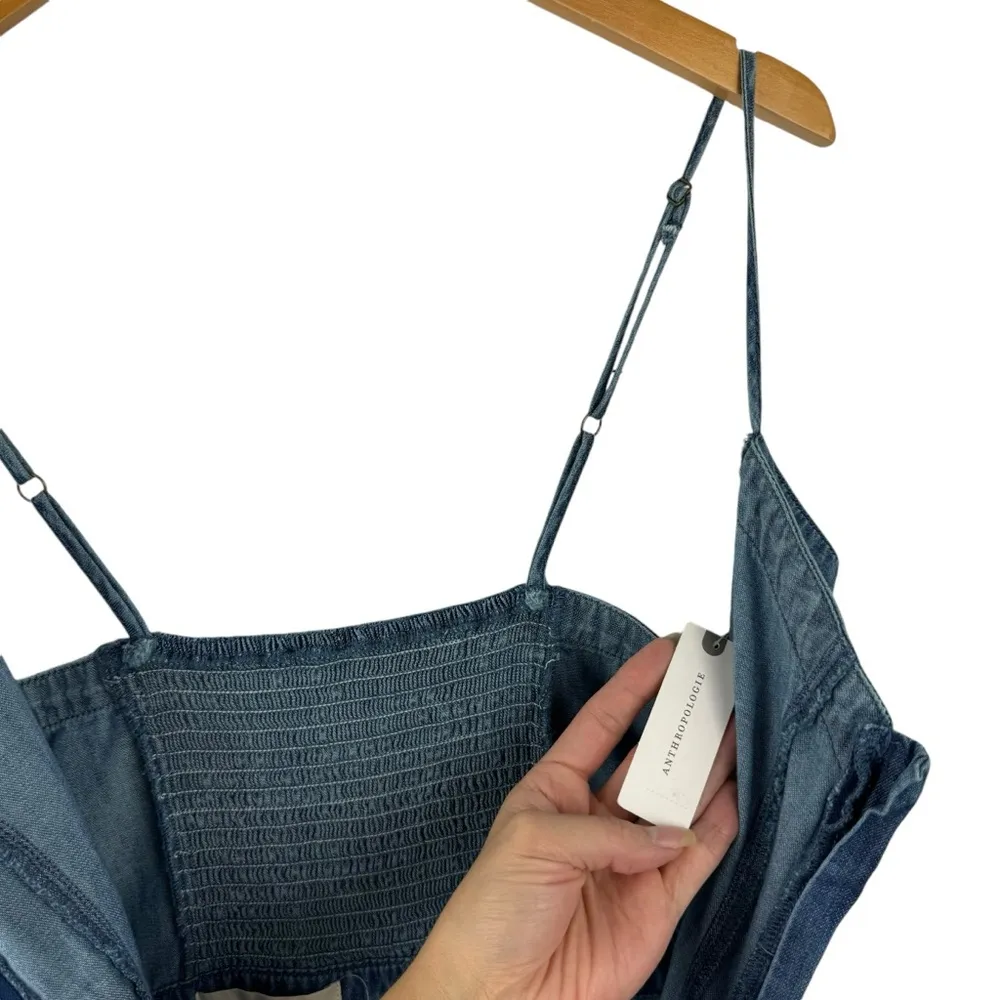 Pilcro and the Letterpress Anthropologie Denim Chambray Zip Front Jumpsuit 10 - Image 12