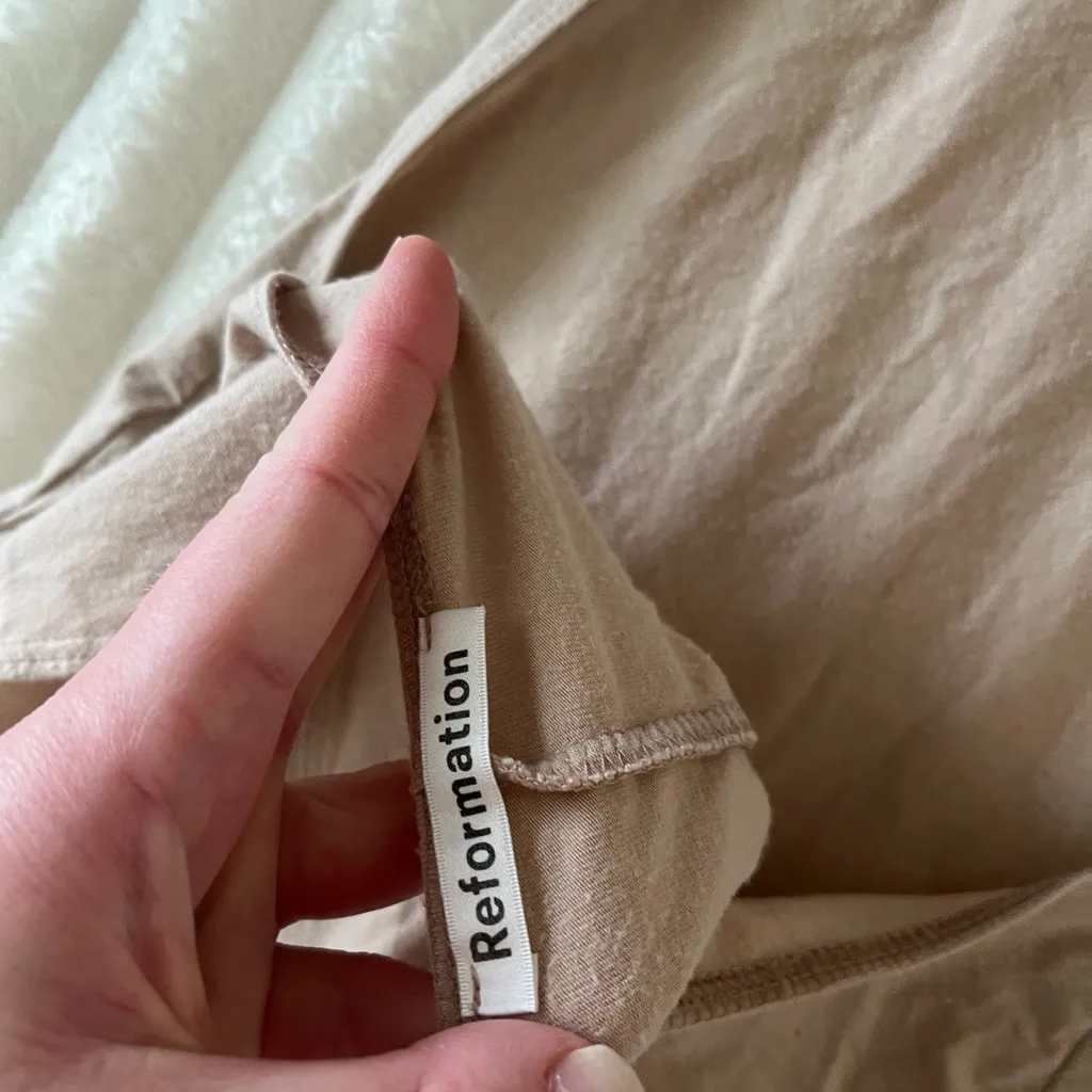 Reformation Beige Sleeveless Bodysuit - Image 8