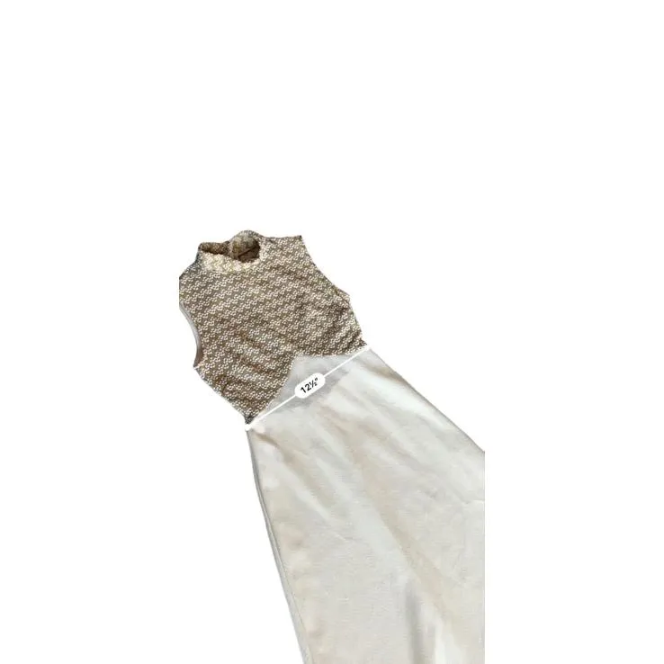 Vintage Formal Floor Length Montgomery Ward Dress Gold toned Trim Pockets Jacket - Image 13