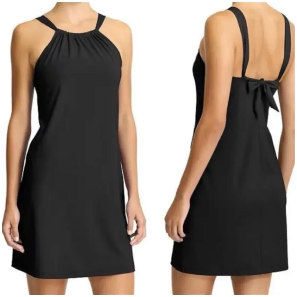 Athleta Kokomo Black Swim Dress 739779 - small - Image 2