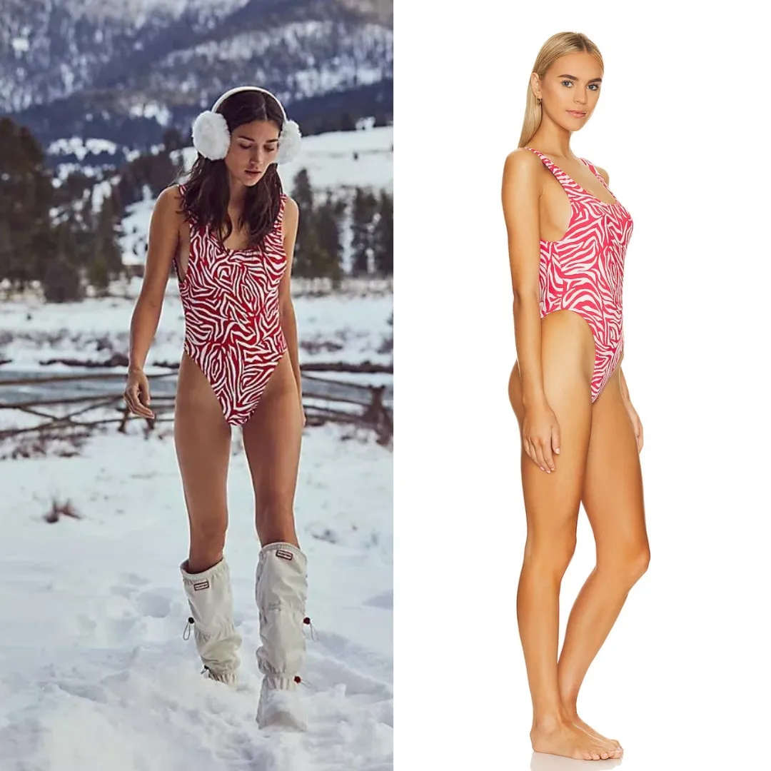 NEW Free People It’s Cool Now Diego Showtime Printed Swimsuit Size Small Vacay - Image 3