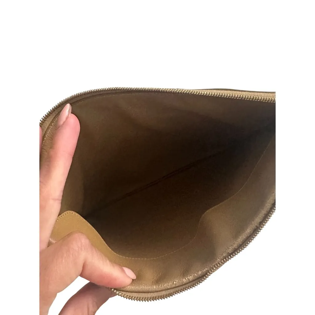 CELINE Colorblock Envelope Logo Leather Clutch Zip Handbag - Image 8