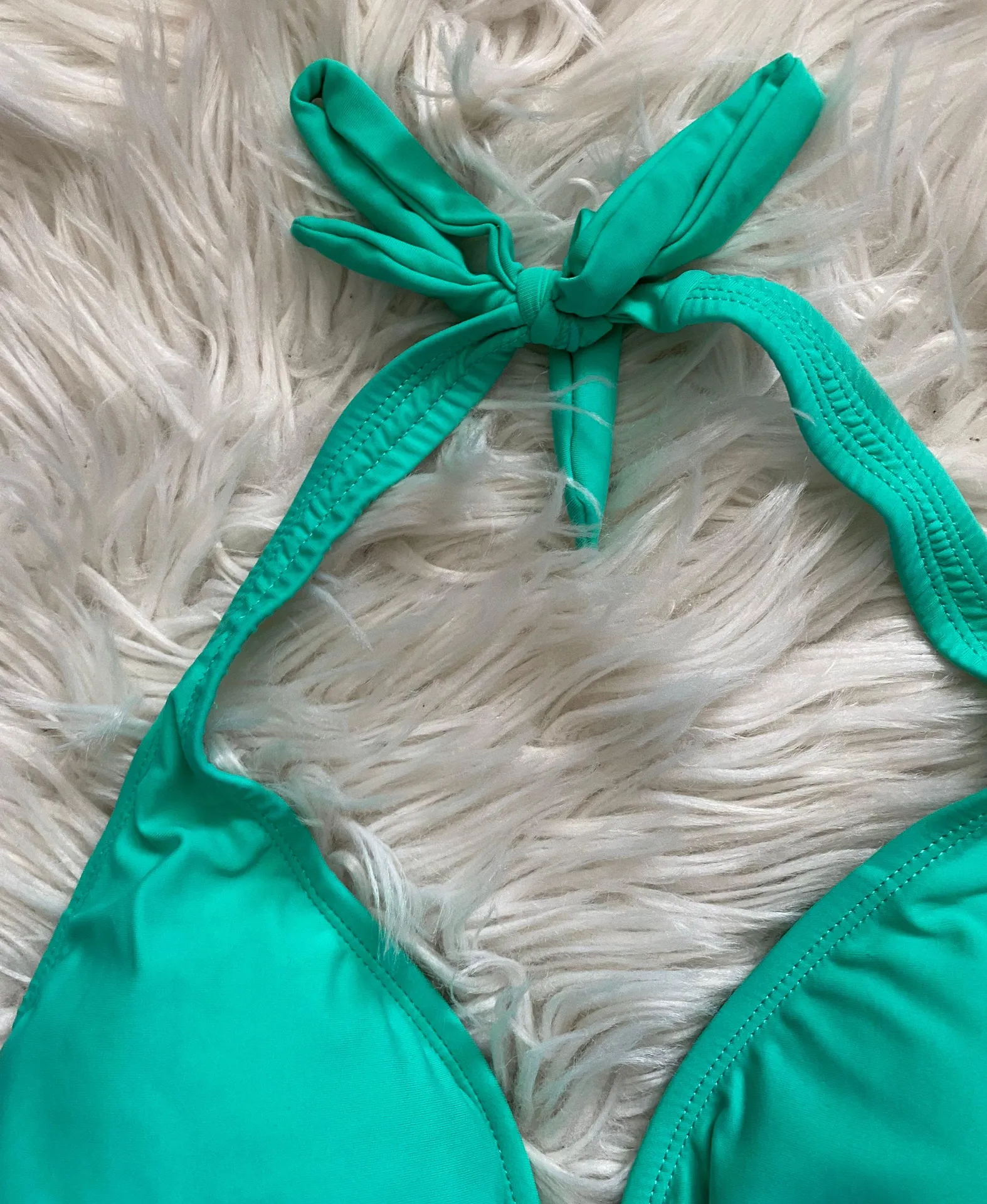 Bright Green Triangle Bikini Top - Image 5