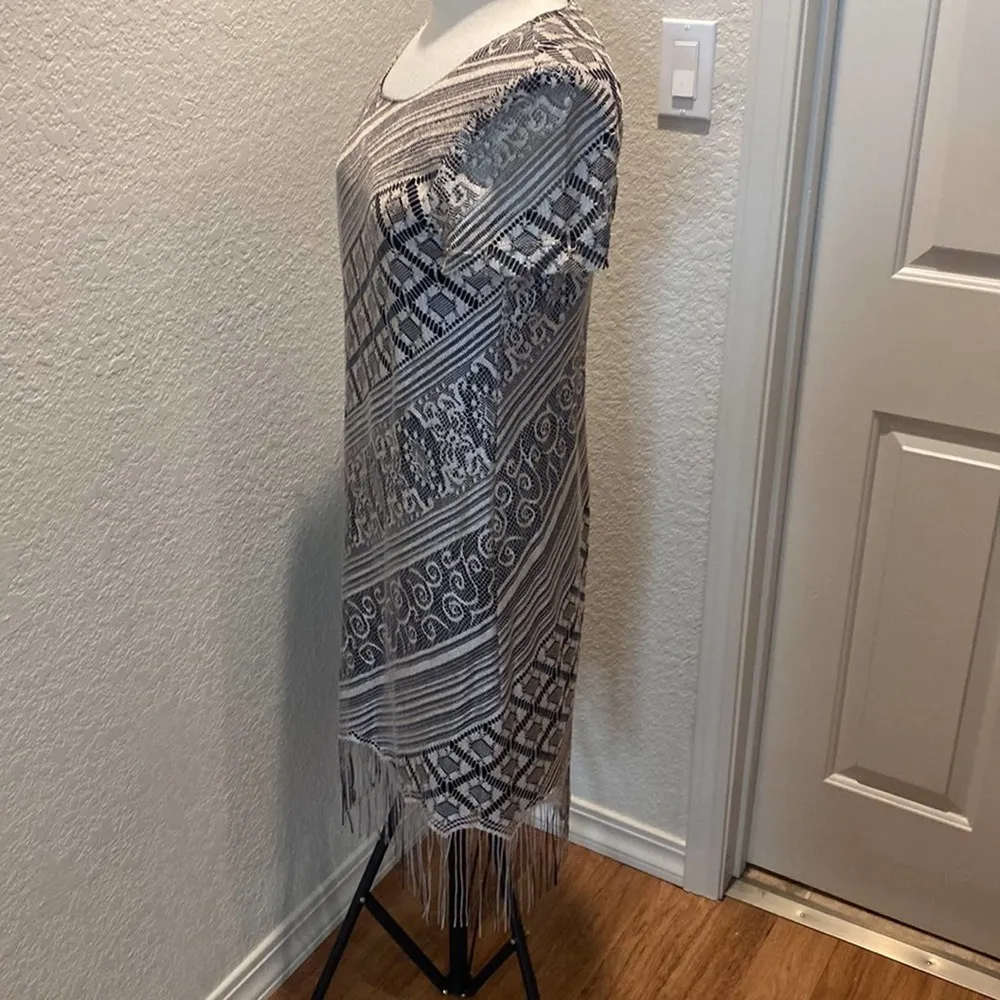 Helene Blake Vintage Art Deco Flapper Lace Fringe Midi Dress EUC Sz 12P 80’s - Image 27