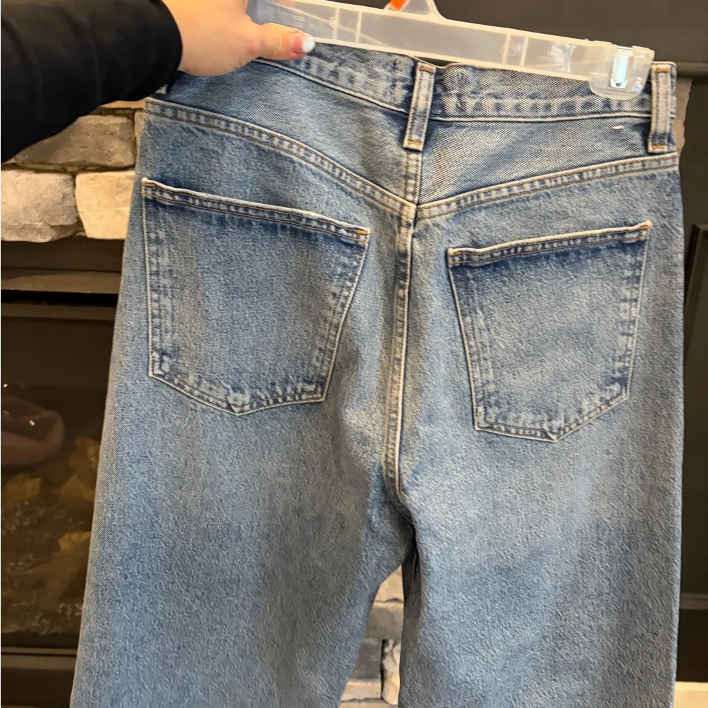 Agolde Light Blue Wideleg Jeans - Image 2