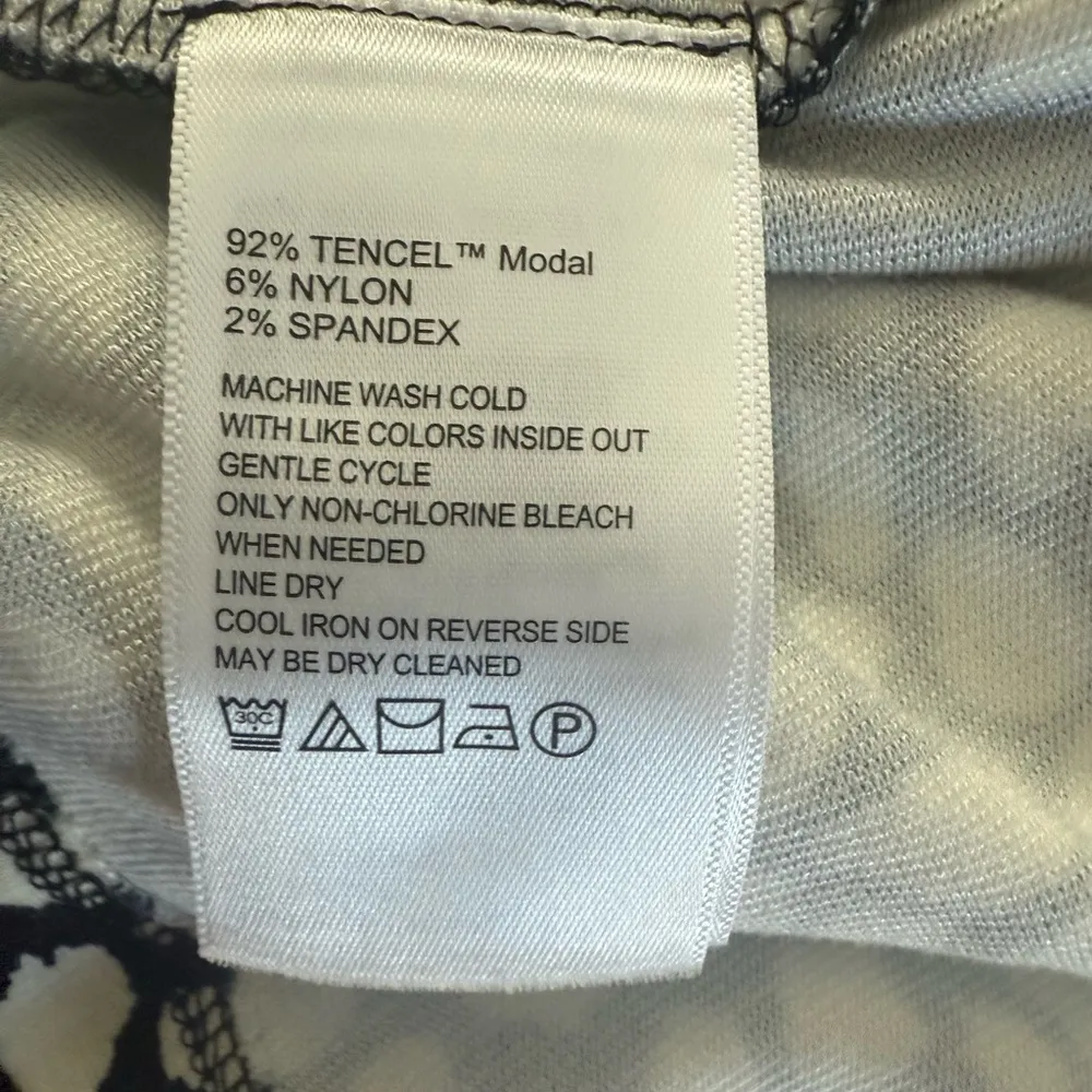 Tommy Bahama Darcy Darling Dots Black and White Dress Size Large Modal Blend - Image 11