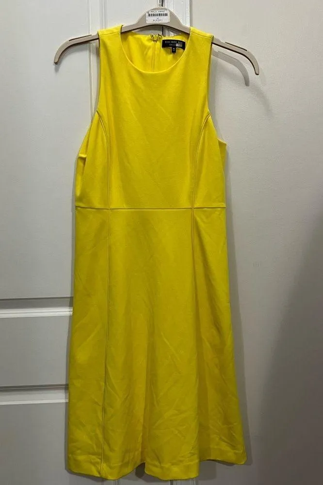 Rachel Roy Collection Yellow Crew Neck Dress Size Medium $129 - Image 1