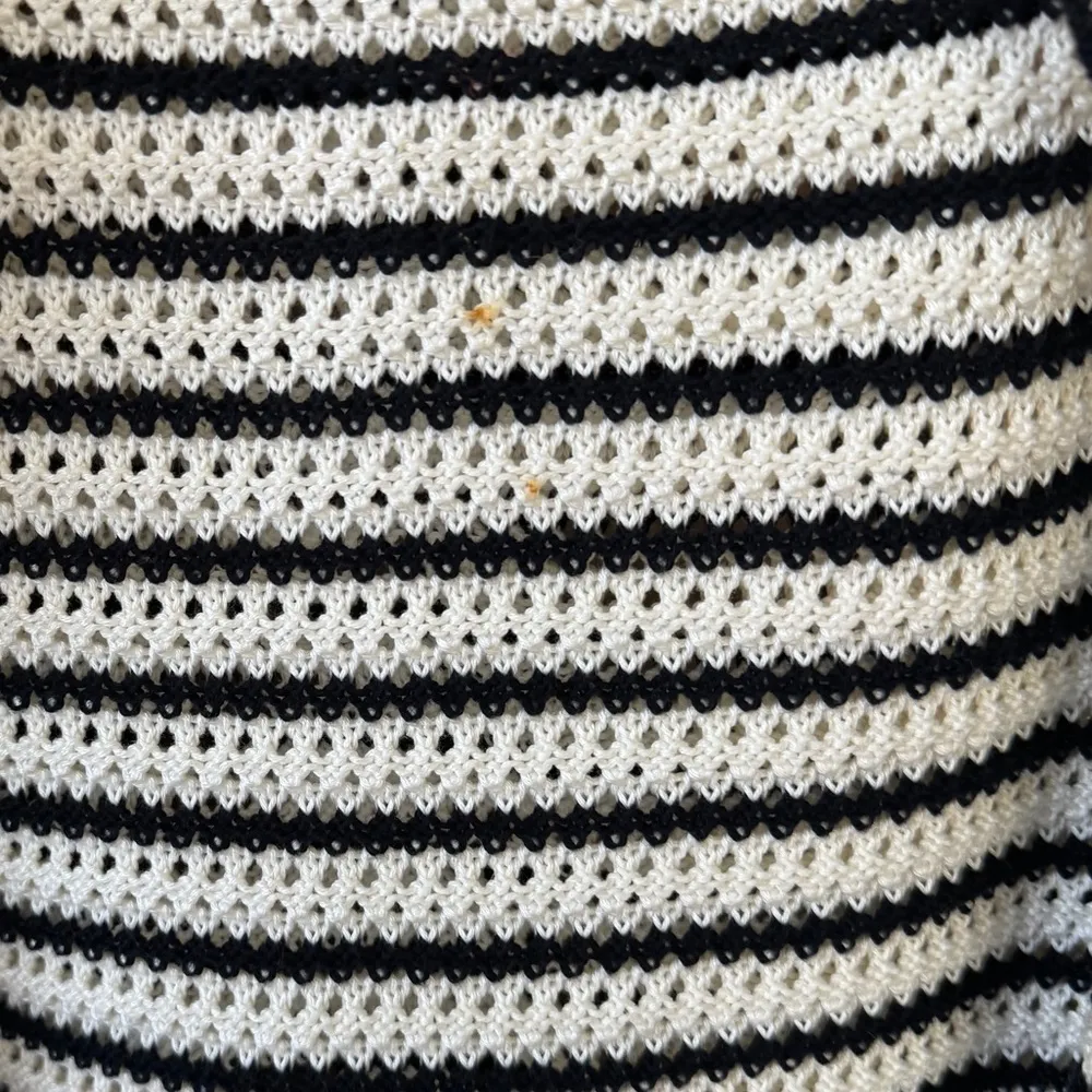 Eleven Six Viola striped tank top knit crochet ruffles pima cotton neutral - Image 7