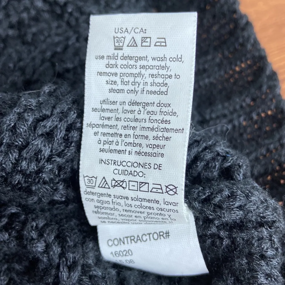 Calvin Klein Jeans Cable Knit Sweater Core Texture Mixed Crew Black Size XS - Image 11