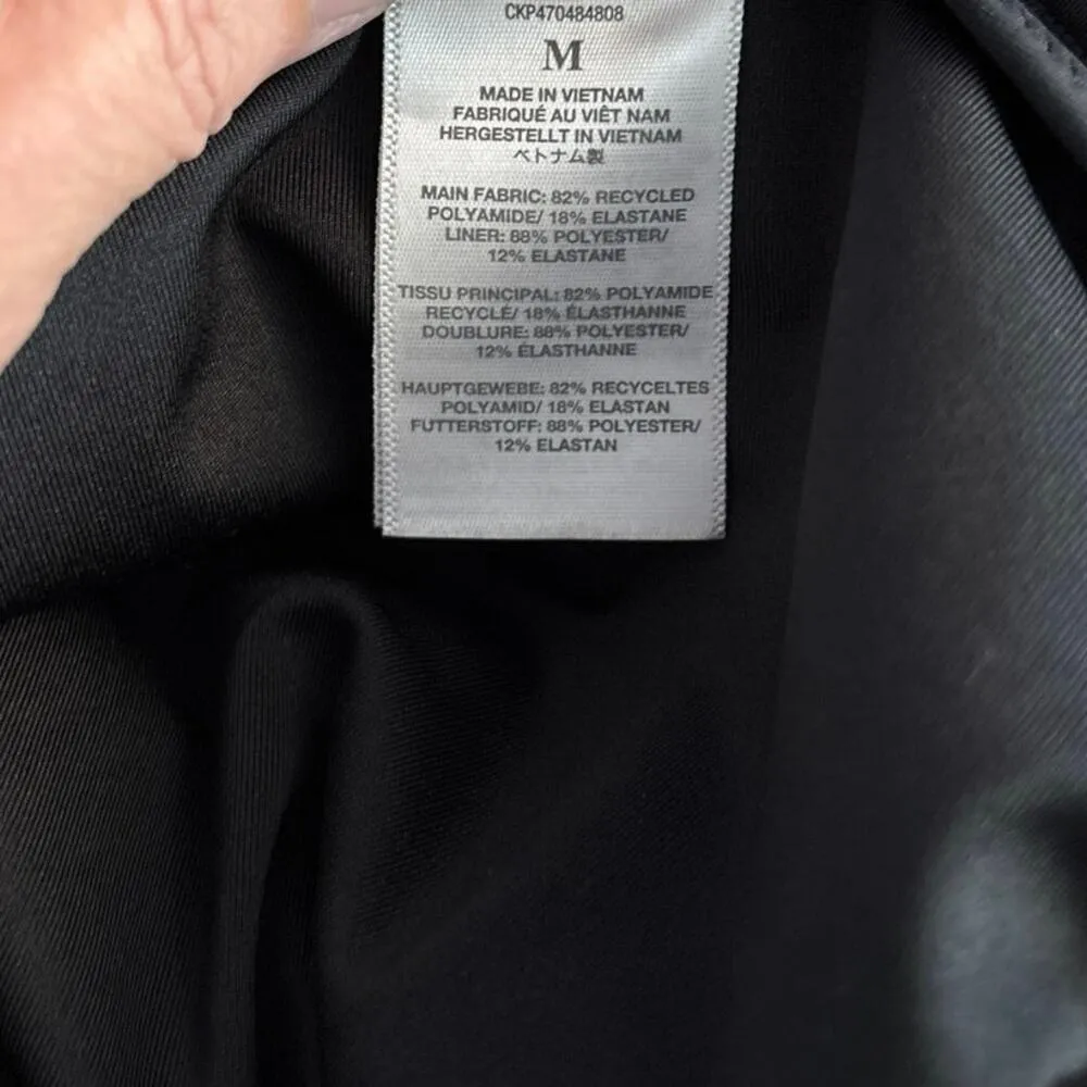 Madewell Size M Cinched Cutout One Piece Swimsuit Black Beach Summer NJ868 - Image 8